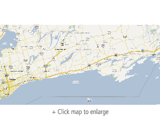 EAST OF GTA MAP